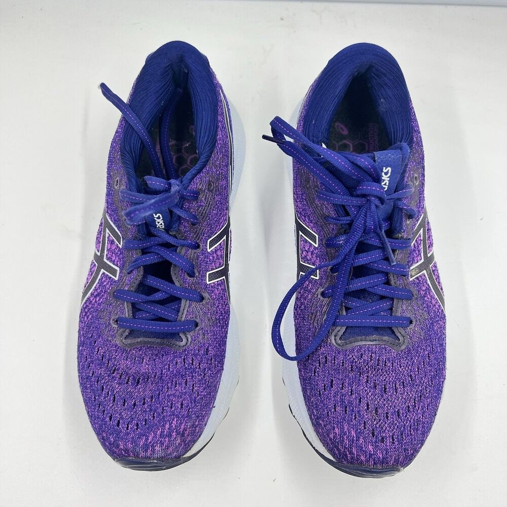 Asics Gel Nimbus 24 Running Shoes Womens Size 7.5 Purple Road Walking FF Blast - Picture 3 of 7